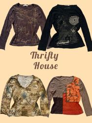 Y2K Vintage Grunge Statement Babytees(TH/585)