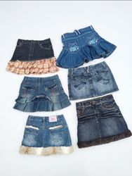 Cool Crazy Girl Energy Denim Mini Skirt(VM-214)