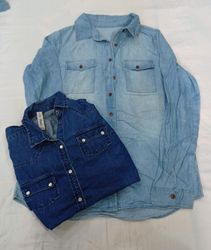 CR12788 Y2K Denim Blouses