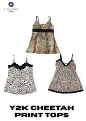 Y2K Cheetah Printed Tops