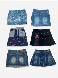 Ensemble de jupes mini en denim vintage Y2K (VM-20..