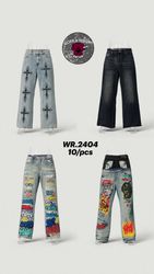 Y2K vintage printed Hiphop jean’s WR2403