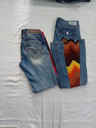 CR10927 Upcycled Mix-Branded Mixed-Style Flare Jea..