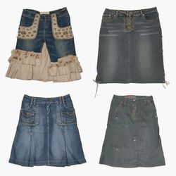 Saias Midi de Ganga Punk Y2K