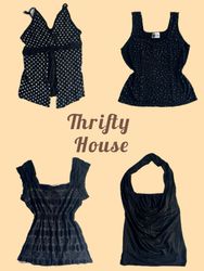 Y2K Soft Girl Black Cami Tops(TH/525)