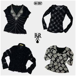 Y2K Dark Elegance Mix Tops (AA-1207)