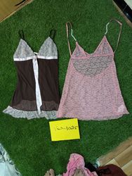 (VW-1025) Y2K / Top in Camisola con Pizzo Coquette..