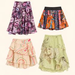 Y2K Whimsical Boho Layered Skirt Bundle