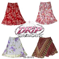 Retro Vibe Y2K Poly Maxi Skirt Essential (DS-10-07..