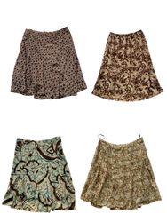 Y2K Printed mini poly skirts