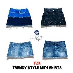 Y2K Trendy Style Midi Skirts - EV1102