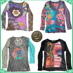 Vintage Desigual Y2K Women's Long Sleeve Blouses &..