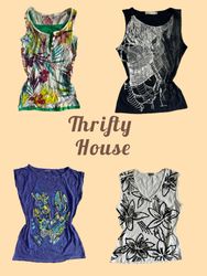 Retro Y2K Statement Print Baby Tees(TH/554)