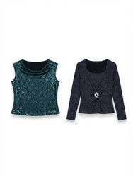 (FV-2398) Vintage Evening Tops & Dressy Blouses | ..