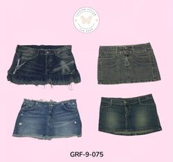 Saia mini de jeans feminina Y2K | Coleção de saias..