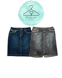 Y2k denim midi skirt (180826-30)