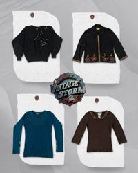 Y2K Cozy Crest Sweaters