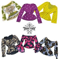 Y2K European Girls Printed Long Sleeve Tops (TYRP)