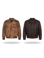 (fV-2764)Vintage Leather Jacket Mix Wholesale Bund..
