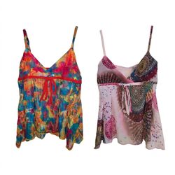 Upcycled Y2K Babydoll Cami Tops