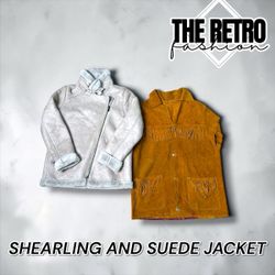 YW-327/ shearling and suede jacket