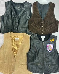 R757 Ladies Leather Waistcoat