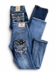 Miss me true religion and rock revival bootcut str..