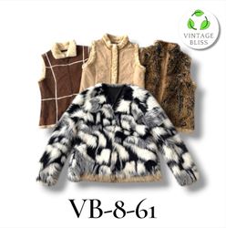 Y2k buffalo vest & y2k faux fur jacket 8 piece (VB..