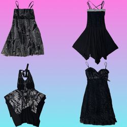 Y2k black Rave dresses (SU-005)