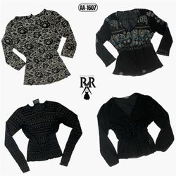 Y2K Black Gothic Mix Tops (AA-1607)
