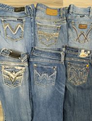HD1578 Ladies Y2K Embellished Flared Jeans