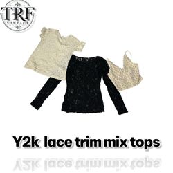 Y2k lacetrim tops #201