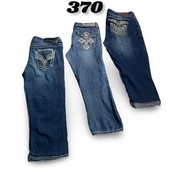Y2K Cyber-Goth Embellished Rhinestone Pocket Capri..