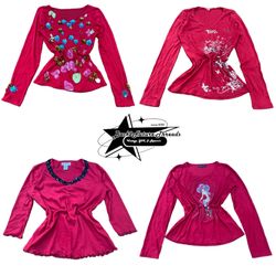 Y2k Nature, Vibe, Girl, Full, Sleeve, Top B2F-067￼