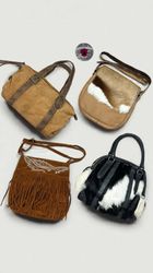 Y2K suede leather bags WR-2582