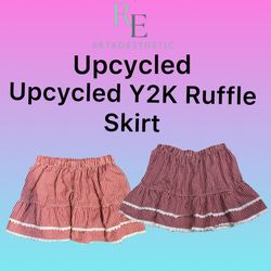 Upcycled Y2k Ruffle Skirt