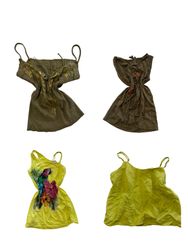 Y2K Olive Lace Trim Camisoles-ST-346