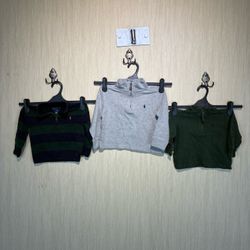 Polo Ralph Lauren Kids 1/4 Zip Sweaters(FNC:155)