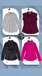 Y2K Office Blouse