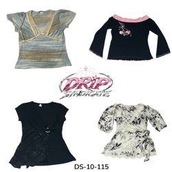 Vintage Y2K Poly Blouse With Cool Feminine Style (..