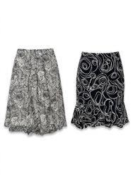 (FV2585) Boho Black & White Printed Skirts Bundle⁠
