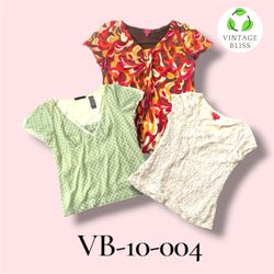 Y2K Mixed Printed Poly Blouse Wholesale Bundle – 1..