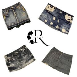 Y2K NYC IT Girl Denim Mini Skirt RW-2271