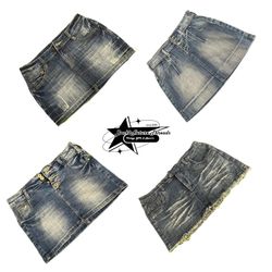 Y2k NYC IT GIRL DENIM MINI SKIRT B2F-078