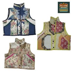 A/W Upcycled Front Button Quilt Gilets