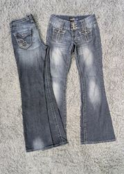 ***Women's Y2K Flare Jeans Mixed Rise