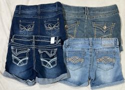 Y2k denim mini shorts (1031)