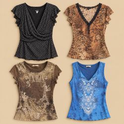 Y2K Grunge Printed Tops Bundle
