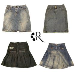 Y2K Paris Hilton Era Girl Denim Midi Skirt RW-2384