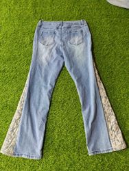Upcycled Denim Flared Jeans